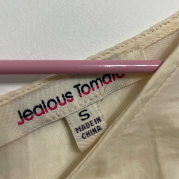 Delicate semi-sheer embroidered romper | S | cream/off white - Picture 5 of 9